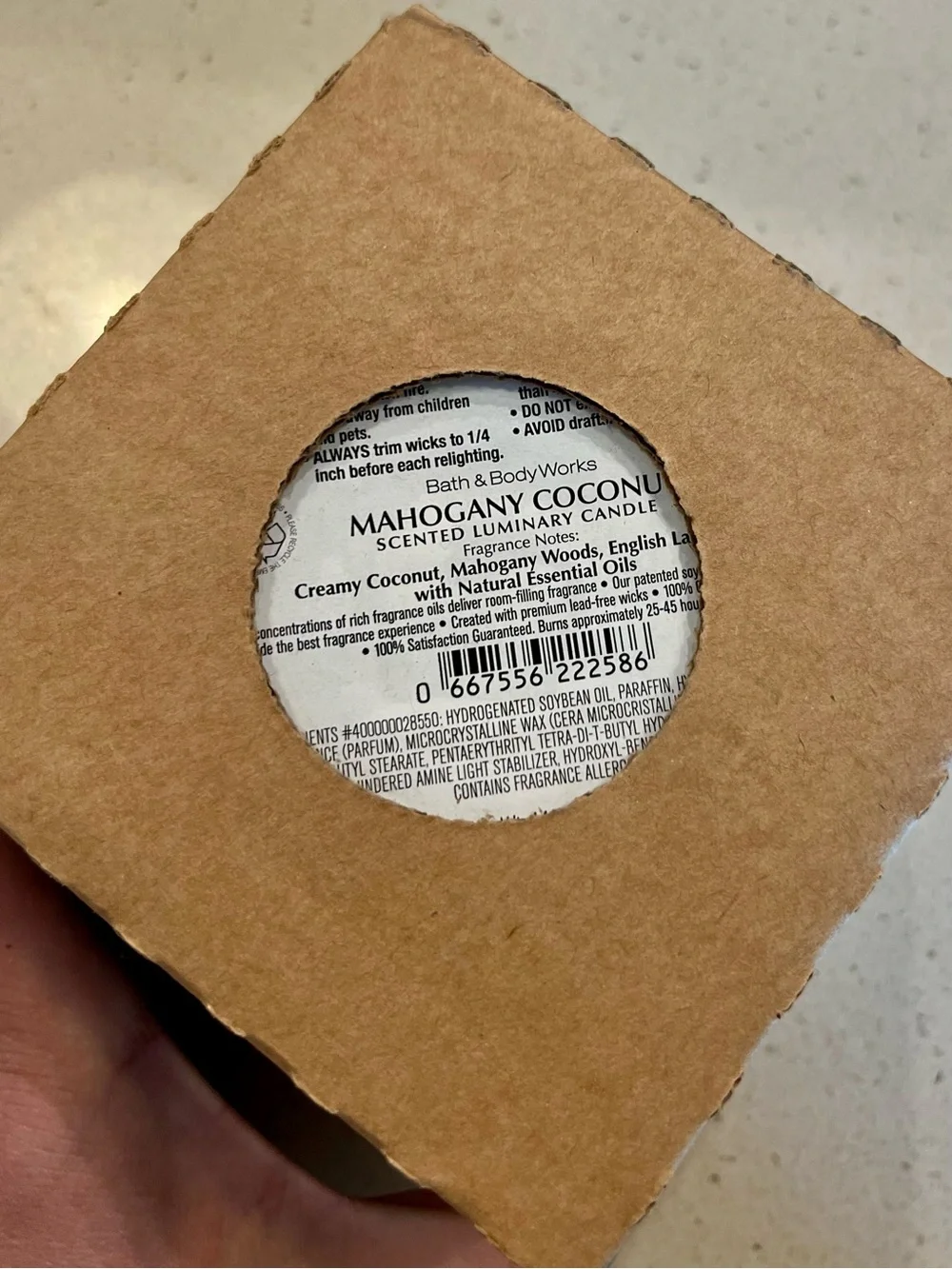 Bath & Body Works Mahogany Coconut Scented Candle - NWT